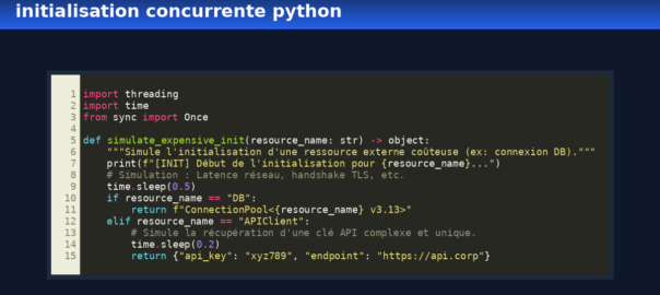 initialisation concurrente python
